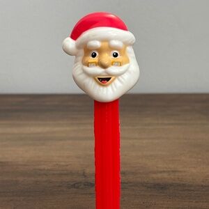 SANTA CLAUS Glasses Holiday CHRISTMAS Candy PEZ Dispenser Red & White Feet